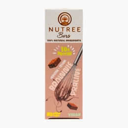 Baton proteic din curmale Brownie Praline, fără gluten, vegan, 50g