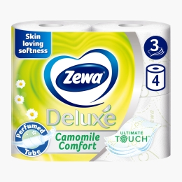 Hârtie igienică Deluxe Camomile Comfort 3 straturi, 4 role