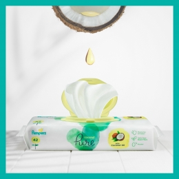 Șervețele umede Coconut Pure 9x42 buc