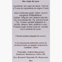 Măslinescu - Ulei virgin de nuci 250ml
