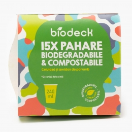 Pahare din carton 240ml 15 buc