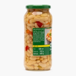 Fasole albă fiartă cu legume 540g
