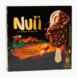 Înghețată de vanilie cu caramel sărat și nuci macadamia 3x68g