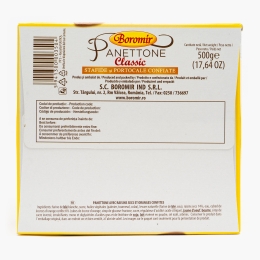 Panettone Classic cu stafide și portocale confiate 500g