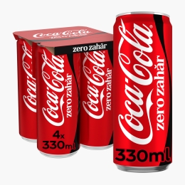 Băutură carbogazoasă cola zero zahăr doză 4x330ml