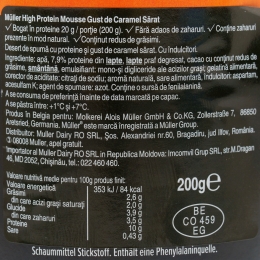 Mousse proteic cu aromă de caramel sărat 200g