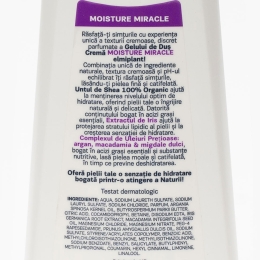 Gel de duș cremă cu iris și uleiuri prețioase Moisture Miracle, 400ml