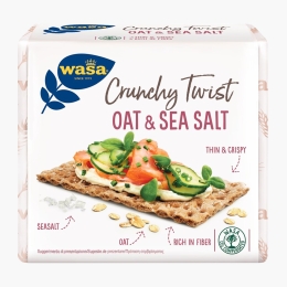 Pâine prăjită cu ovăz și sare de mare Crunchy Twist, 265g