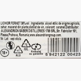 Lichior Fernet, 38%, 700ml