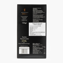 Ciocolată neagră Brazil cu nuci de caju, fistic și portocală 100g