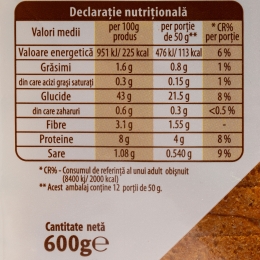 Pâine toast integrală Bongrana 600g