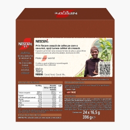 3în1 zahăr brun plicuri, 24x16.5g, mix de cafea instant 
