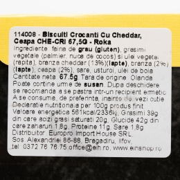 Biscuiți crocanți cu cheddar și ceapă 67.5g 