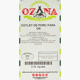 Cotlet de porc fără os 750g