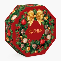 Set cadou dulciuri Coroniță de Crăciun 599g 