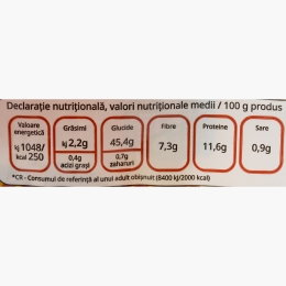 Pâine cu făină integrală și maia, feliată 500g