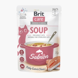 Hrană complementară pentru pisici, supă de somon, 75g