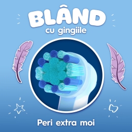 Periuță de dinți electrică Pro Kids Frozen, 2 moduri de periaj, 1 capăt, 4 autocolante, trusă de călătorie,  3+ ani