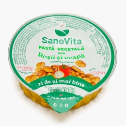 Pastă vegetală din bob cu roșii și ceapă 100g