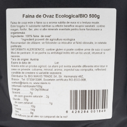 Făină de ovăz ecologică 500g