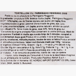 Paste proaspete Tortelloni umplute cu parmezan 250g