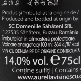 Vin roșu demidulce Fetească Neagră, 14%, 750ml