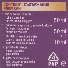 Vopsea de păr permanentă Intensive Color Cream, R4 (5-68) castaniu mediu, 110ml