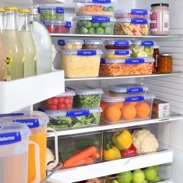 Cutie alimente pătrată cu capac Klip It Plus, 2.2l