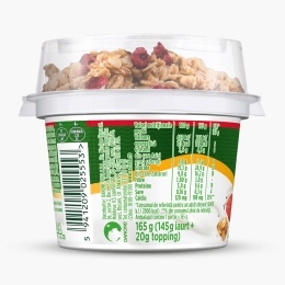 Iaurt Mic dejun cu granola, fructe roșii și semințe de chia 165g