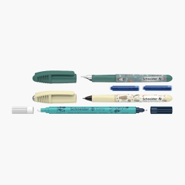 Set stilou + roller Zippi + pic Corry + 2 rezerve/blister verde