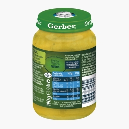 Piure ecologic de conopidă, porumb, curcan și orez, +8 luni, 190g