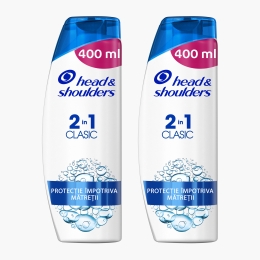 Șampon anti-mătreață 2în1 Classic Clean pentru păr normal 2x400ml