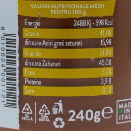 Cremă tartinabilă vegană cu alune de pădure 240g