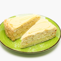 Tort cu ciocolată albă și cocos, 220g