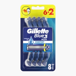 Aparat de ras de unică folosință Blue3 Plus Comfort cu 3 lame, 8 buc