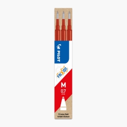Set 3 rezerve pentru Roller Frixion 0.7mm, roșu 