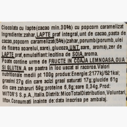 Ciocolată cu lapte cu popcorn caramelizat Harry Potter 40g
