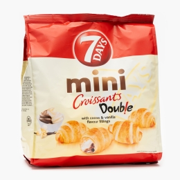 Mini Croissants Double cu cremă de cacao și vanilie 300g