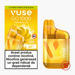 Țigară electronică GO 1000 Banana Ice 20mg/ml