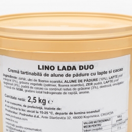 Cremă tartinabilă de alune de pădure cu lapte și cacao 2.5kg
