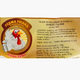 Salam măcelăresc cu ierburi italiene de curcan 200g