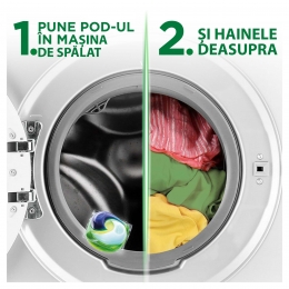 Detergent de rufe capsule All in One Pods +Active Deo Fresh, 25 spălări