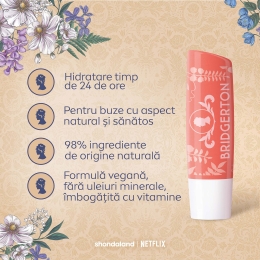Balsam de buze Peach Tea, ediție limitată Bridgerton 4.8g