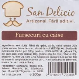 Fursecuri cu caise 200g