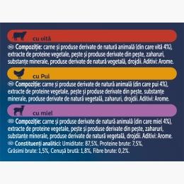 Pachet mix hrană complementară pentru pisici Soup Farm Selection (vită, pui, miel) 6x48g