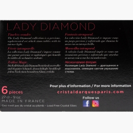 Set pahare whiskey Lady Diamond, 6 buc x 270ml