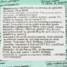 Bomboane masticabile cu ghimbir și mentă 36g