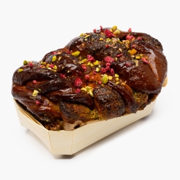 Cozonac cu fistic și zmeură 600g