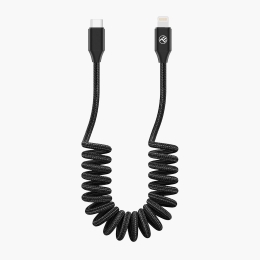 Cablu date flexibil Type-C - Lightning, ≈1.8m, negru