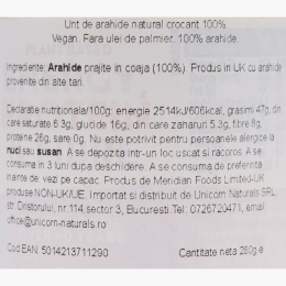 Cremă tartinabilă naturală din arahide crocante 100% 280g